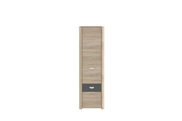 Yazmene Garderobeskap 59 cm i Mørkt Tre - Beige - Oppbevaring - Klesoppbevaring - Garderober & garderobesystem