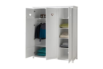 Yolonda Garderobe 3 Dører - Hvit - Oppbevaring - Klesoppbevaring - Garderober & garderobesystem