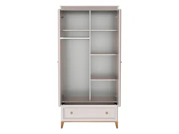 Zeylor Garderobeskap 193 cm i Tre med Oppbevaring - Offwhite - Oppbevaring - Klesoppbevaring - Garderober & garderobesystem