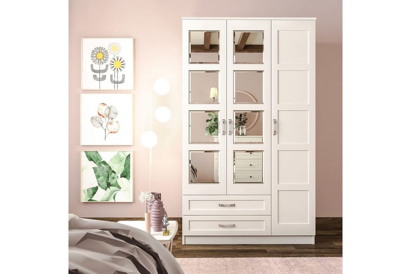 Zyricon Garderobe 105x184 cm - Matt Hvit - Oppbevaring - Klesoppbevaring - Garderober & garderobesystem