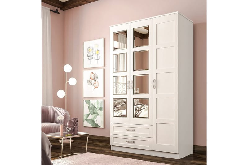 Zyricon Garderobe 105x184 cm - Matt Hvit - Oppbevaring - Klesoppbevaring - Garderober & garderobesystem