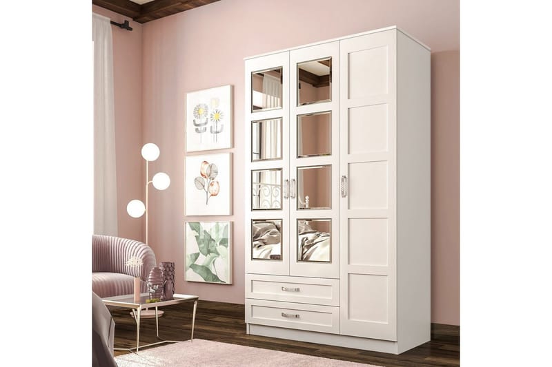 Zyricon Garderobe 105x184 cm - Matt Hvit - Oppbevaring - Klesoppbevaring - Garderober & garderobesystem