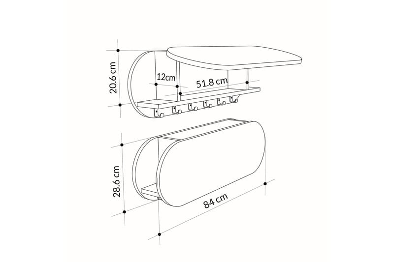 Kroma Klesstativ 84 cm - Hvit - Oppbevaring - Klesoppbevaring - Stumtjener
