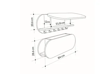 Kroma Klesstativ 84 cm - Hvit - Oppbevaring - Klesoppbevaring - Stumtjener