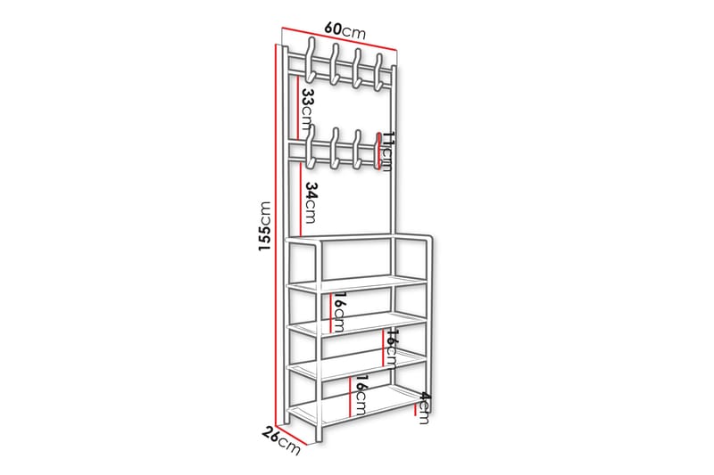 Matsuri Klesstativ 60 cm - Svart - Oppbevaring - Klesoppbevaring - Stumtjener