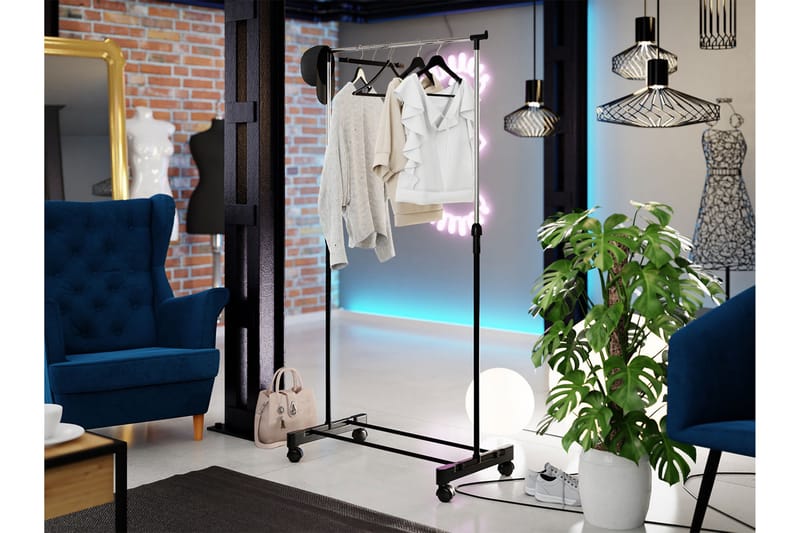 Minaxi Klesstativ 80 cm - Svart / Sølv - Oppbevaring - Klesoppbevaring - Stumtjener