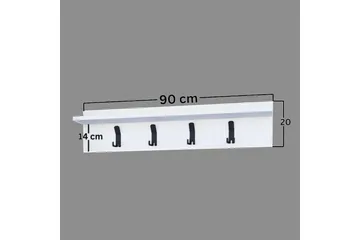 Nagouri Klesstativ 90 cm - Hvit - Oppbevaring - Klesoppbevaring - Stumtjener