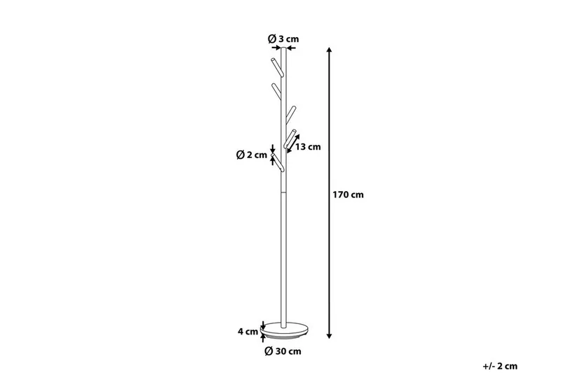 Albin Kleshenger 170 cm - Hvit - Oppbevaring - Klesoppbevaring - Stumtjener