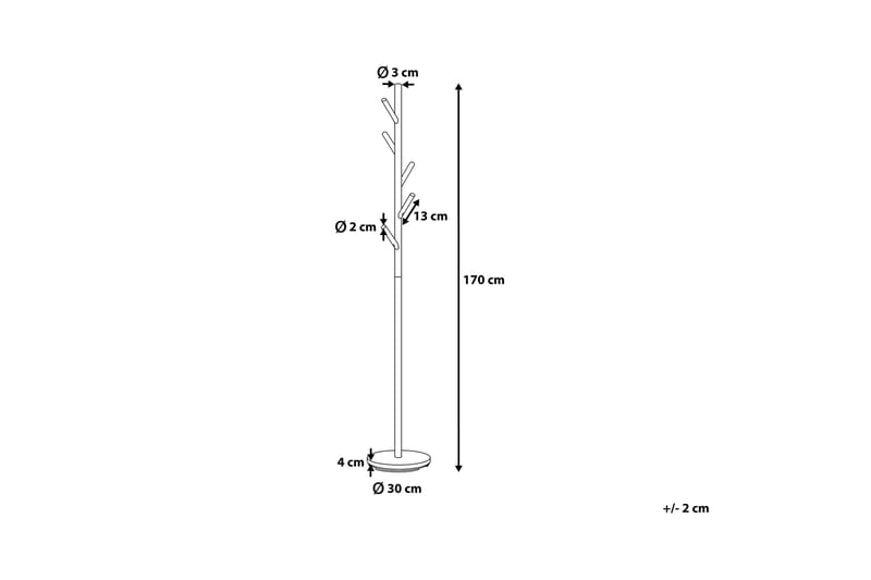 Albin Kleshenger 170 cm - Hvit - Oppbevaring - Klesoppbevaring - Stumtjener
