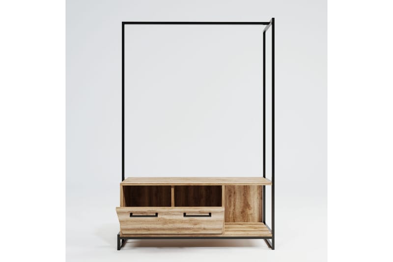 Andifli Garderobe 120x180 cm - Brun - Oppbevaring - Klesoppbevaring - Stumtjener - Klesstativ