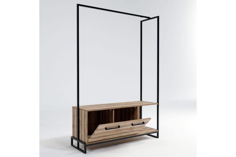 Andifli Garderobe 120x180 cm - Brun - Oppbevaring - Klesoppbevaring - Stumtjener - Klesstativ