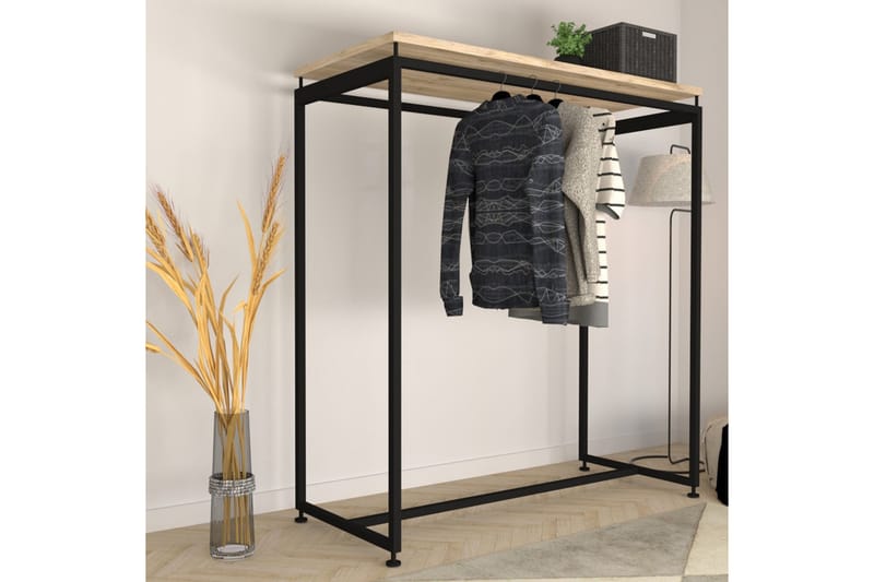 Andifli Garderobe 150x170 cm - Svart - Oppbevaring - Klesoppbevaring - Stumtjener - Klesstativ