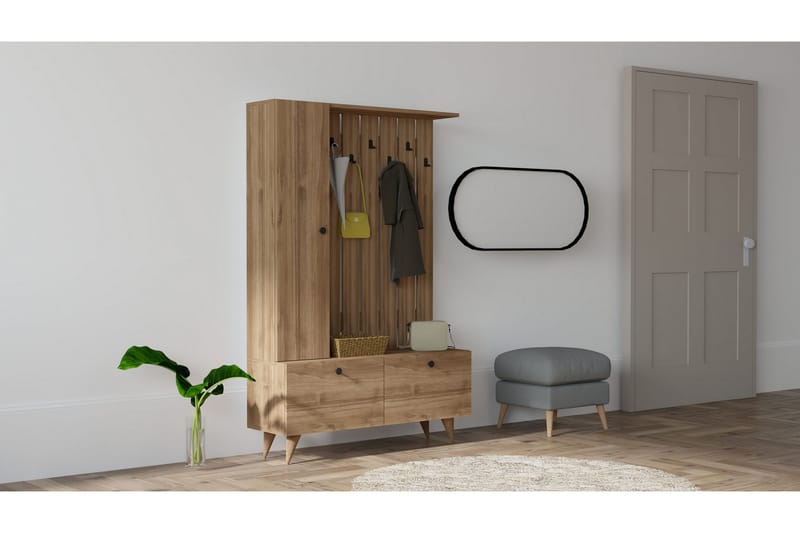 Andifli Kleshenger 112x170 cm - Brun - Oppbevaring - Klesoppbevaring - Stumtjener