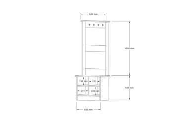 Andifli Kleshenger 64x175 cm - Blå - Oppbevaring - Klesoppbevaring - Stumtjener