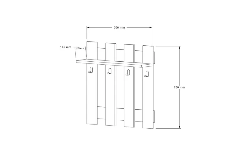 Andifli Kleshenger 70x70 cm - Blå - Oppbevaring - Klesoppbevaring - Stumtjener