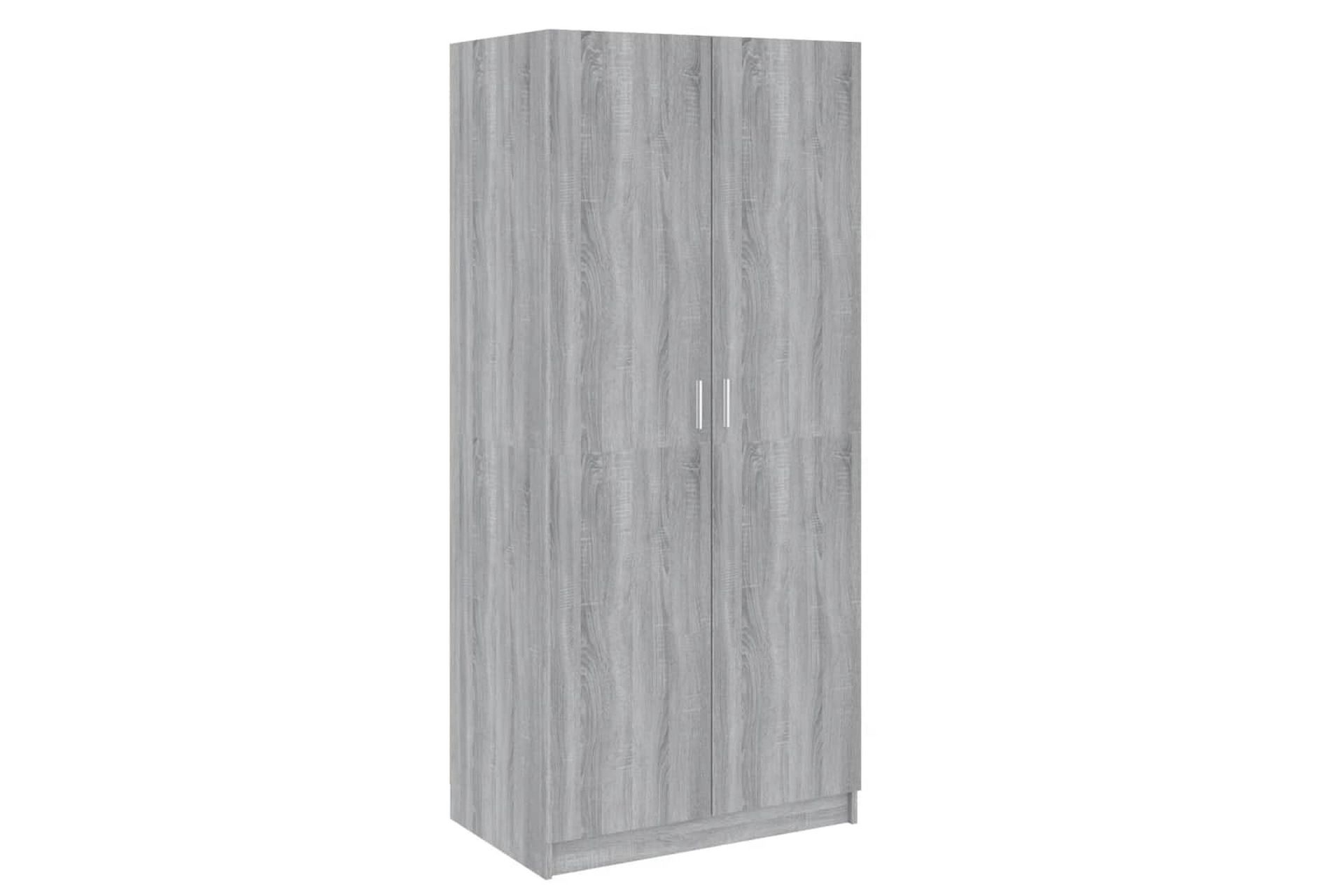 beBasic Garderobe grå sonoma 80x52x180 cm konstruert tre - GrÃ¥ - Oppbevaring - Klesoppbevaring - Stumtjener