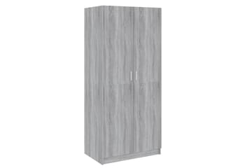 beBasic Garderobe grå sonoma 80x52x180 cm konstruert tre - GrÃ¥ - Oppbevaring - Klesoppbevaring - Stumtjener