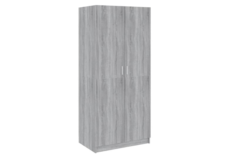 beBasic Garderobe grå sonoma 80x52x180 cm konstruert tre - GrÃ¥ - Oppbevaring - Klesoppbevaring - Stumtjener