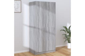 beBasic Garderobe grå sonoma 80x52x180 cm konstruert tre - GrÃ¥ - Oppbevaring - Klesoppbevaring - Stumtjener