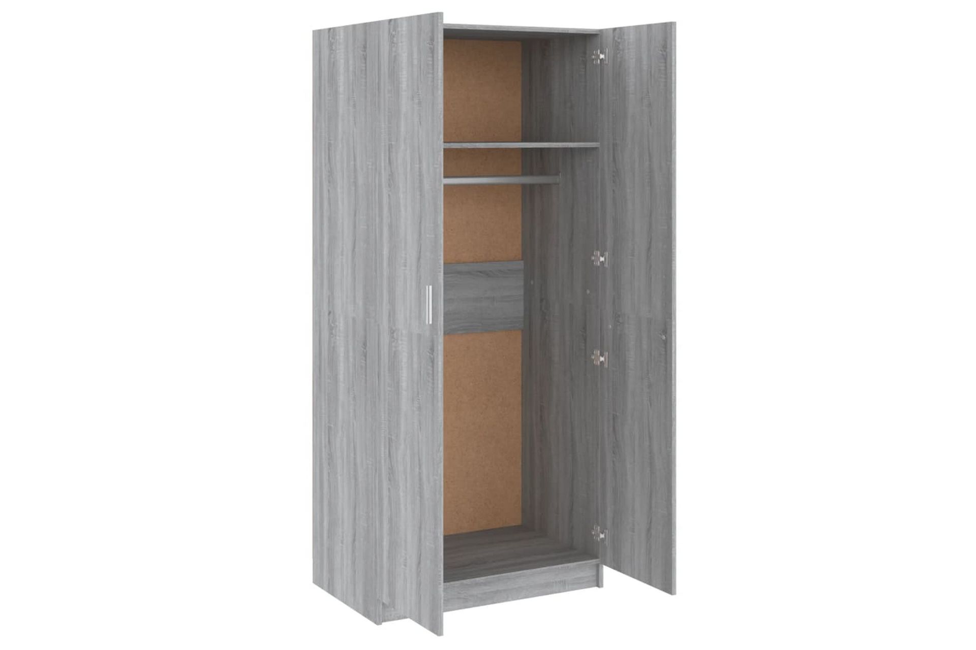beBasic Garderobe grå sonoma 80x52x180 cm konstruert tre - GrÃ¥ - Oppbevaring - Klesoppbevaring - Stumtjener