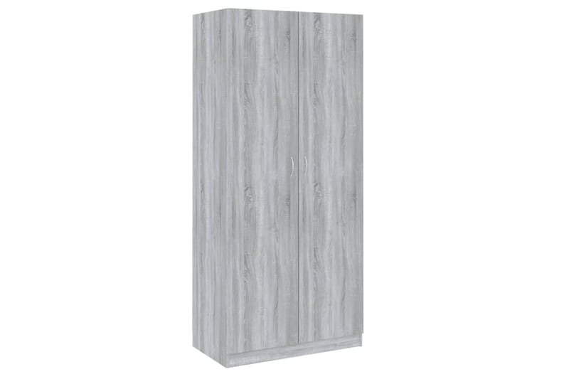 beBasic Garderobe grå sonoma 90x52x200 cm konstruert tre - GrÃ¥ - Oppbevaring - Klesoppbevaring - Stumtjener