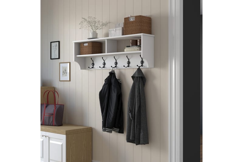 Caraway Kroklist 22x120 cm - Hvit - Oppbevaring - Klesoppbevaring - Stumtjener