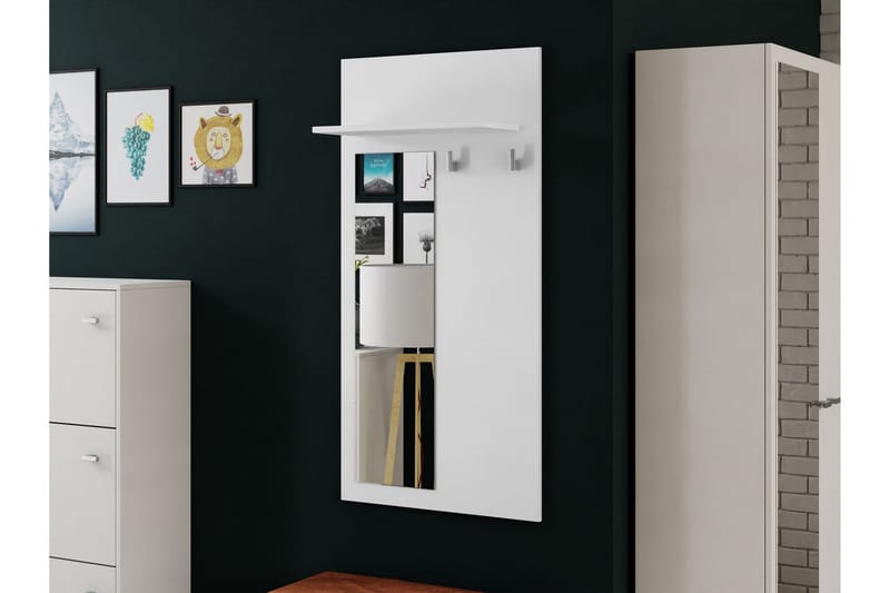 Cheshunt Kleshenger - Hvit/Eik - Oppbevaring - Klesoppbevaring - Stumtjener