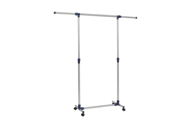 Justerbar klesstativ rustfritt stål 165x44x150 cm sølv - Oppbevaring - Klesoppbevaring - Stumtjener - Henge knagg