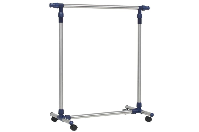Justerbar klesstativ rustfritt stål 165x44x150 cm sølv - Oppbevaring - Klesoppbevaring - Stumtjener - Henge knagg