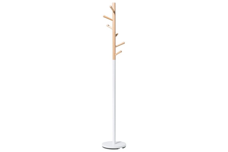 Klädhängare Beliani Aubum Svart/ljust trä NO_BRAND White||Light colored wood, undefined