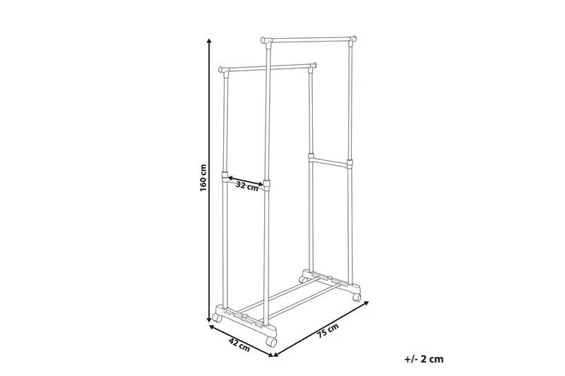 Klädhängare Beliani Gilmer Black||Silver - Oppbevaring - Klesoppbevaring - Stumtjener - Klesstativ