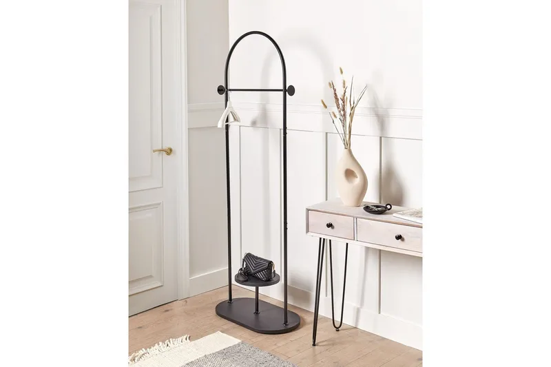 Klädhängare Beliani Hardin Black - Oppbevaring - Klesoppbevaring - Stumtjener - Klesstativ