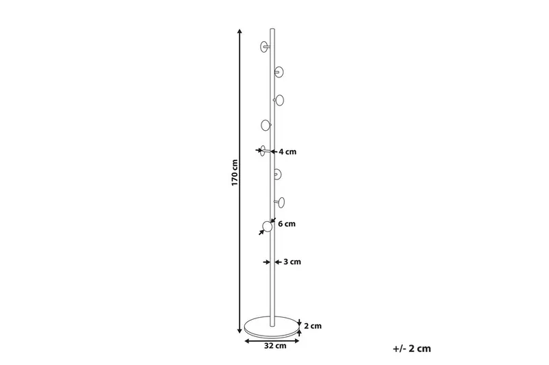 Klädhängare Beliani Notus Guld/vit GOLD||White - Oppbevaring - Klesoppbevaring - Stumtjener - Klesstativ