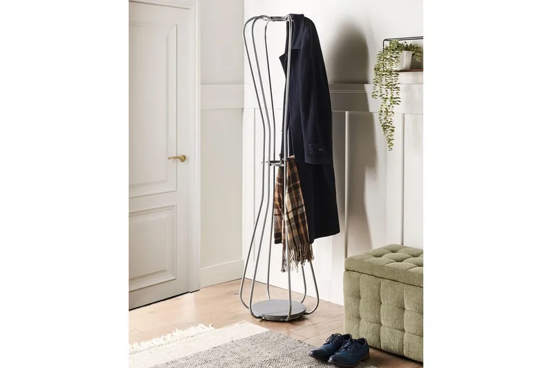 Klädhängare Beliani Ordway Silver Silver - Oppbevaring - Klesoppbevaring - Stumtjener - Klesstativ