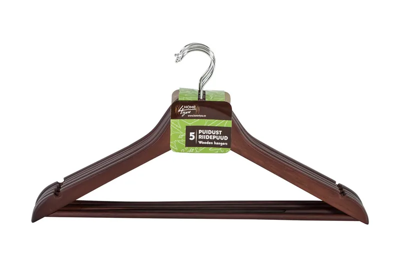 Klesshenger 5-pk, Brun