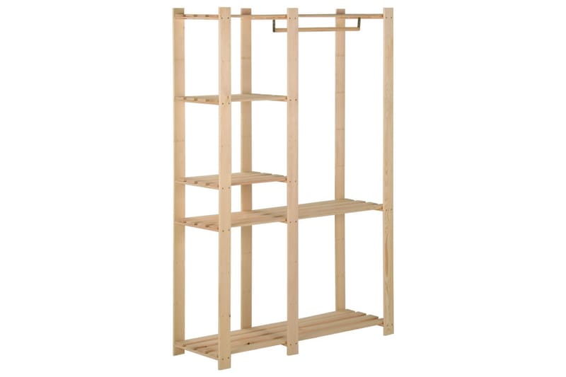 Klesstativ 110x38x170 cm heltre furu - Brun - Oppbevaring - Klesoppbevaring - Stumtjener - Klesstativ