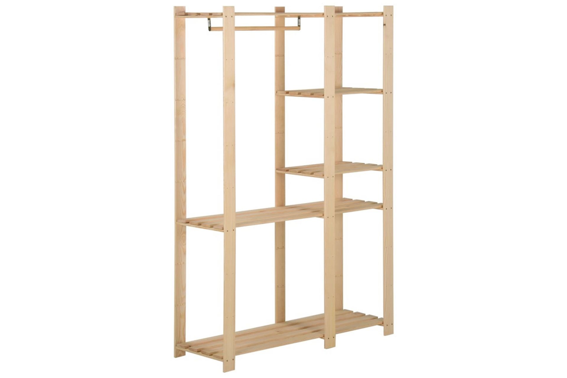 Klesstativ 110x38x170 cm heltre furu - Brun - Oppbevaring - Klesoppbevaring - Stumtjener - Klesstativ