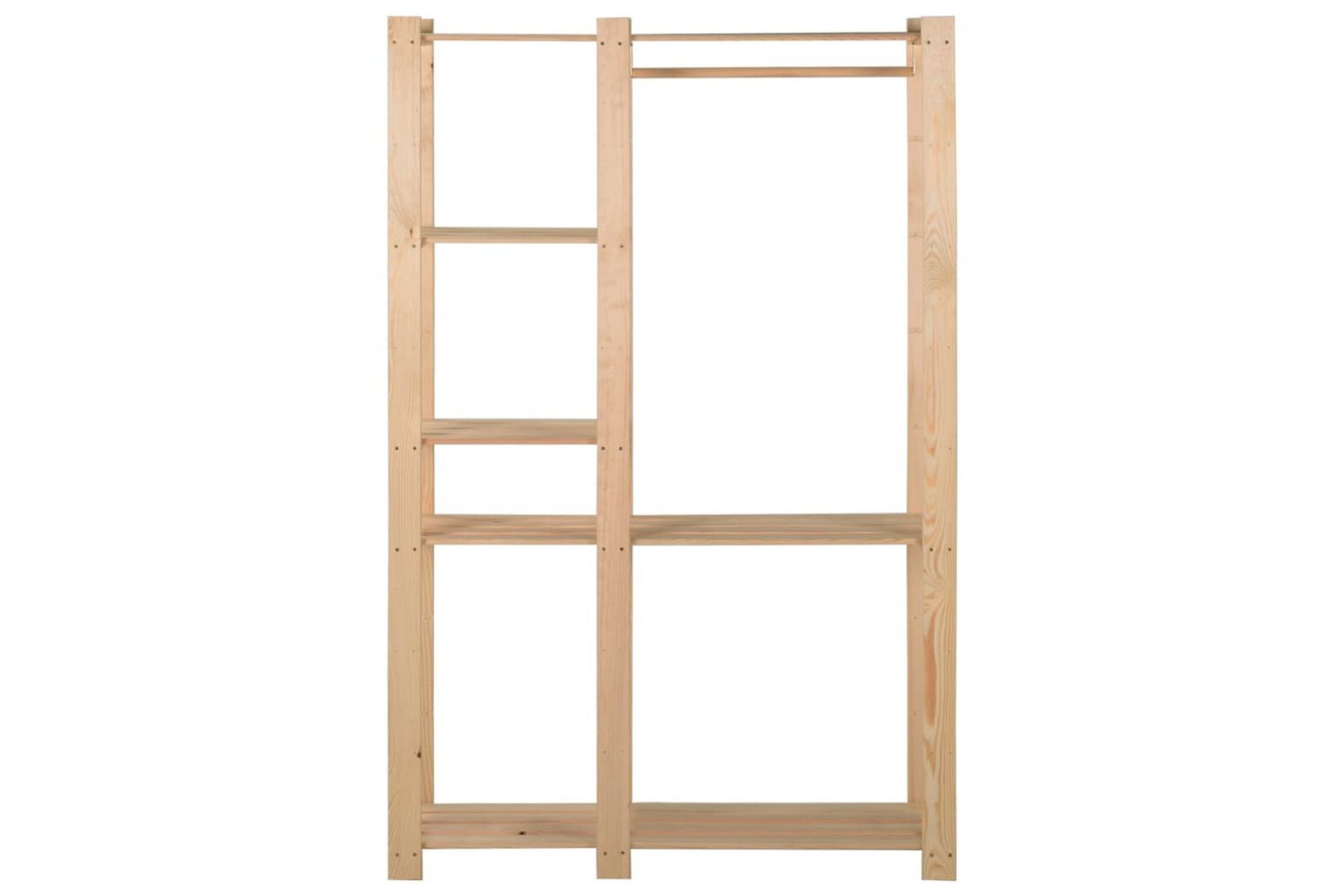 Klesstativ 110x38x170 cm heltre furu - Brun - Oppbevaring - Klesoppbevaring - Stumtjener - Klesstativ