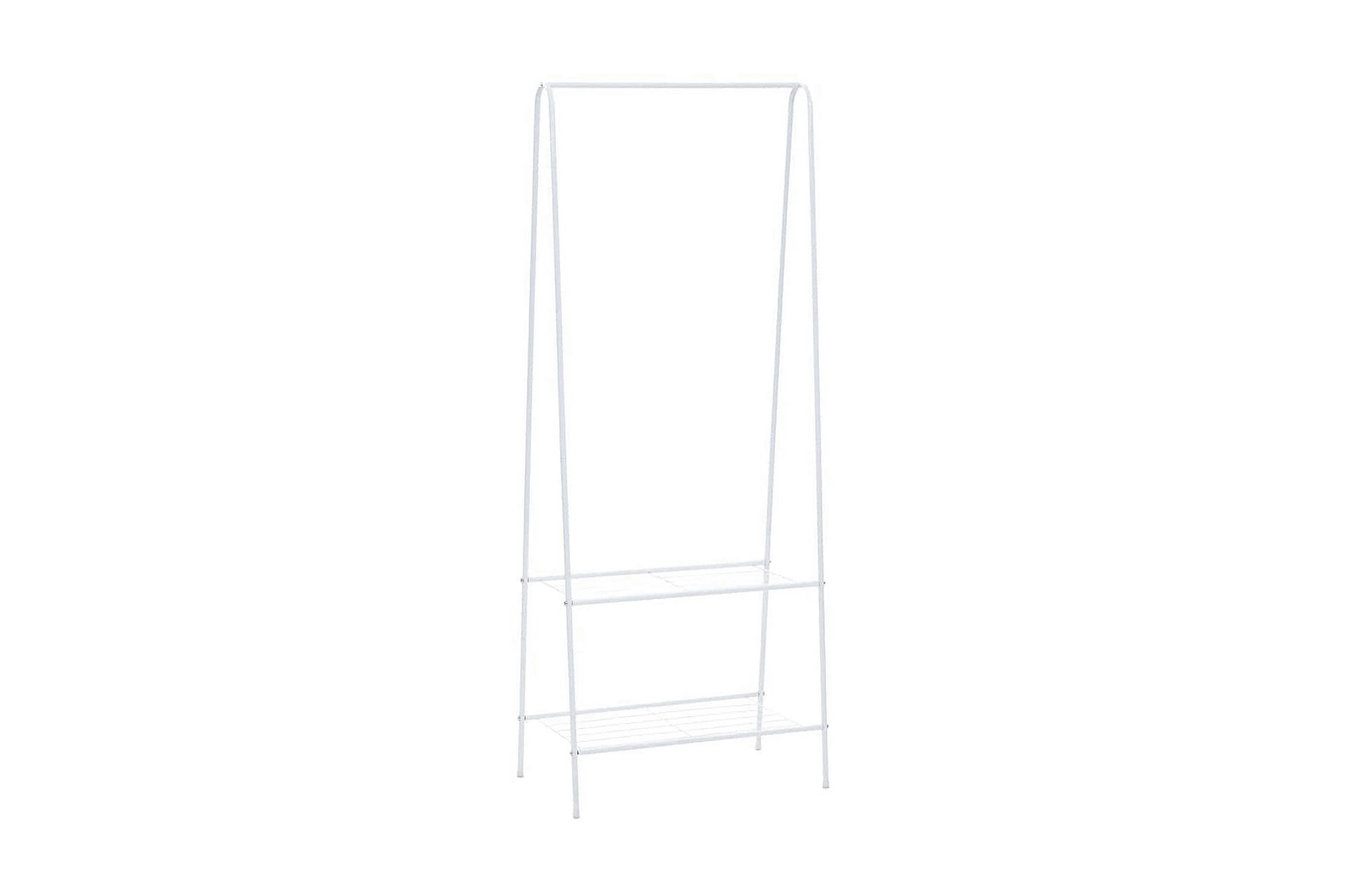 Klesstativ 59x35x150 cm hvit - Oppbevaring - Klesoppbevaring - Stumtjener - Henge knagg