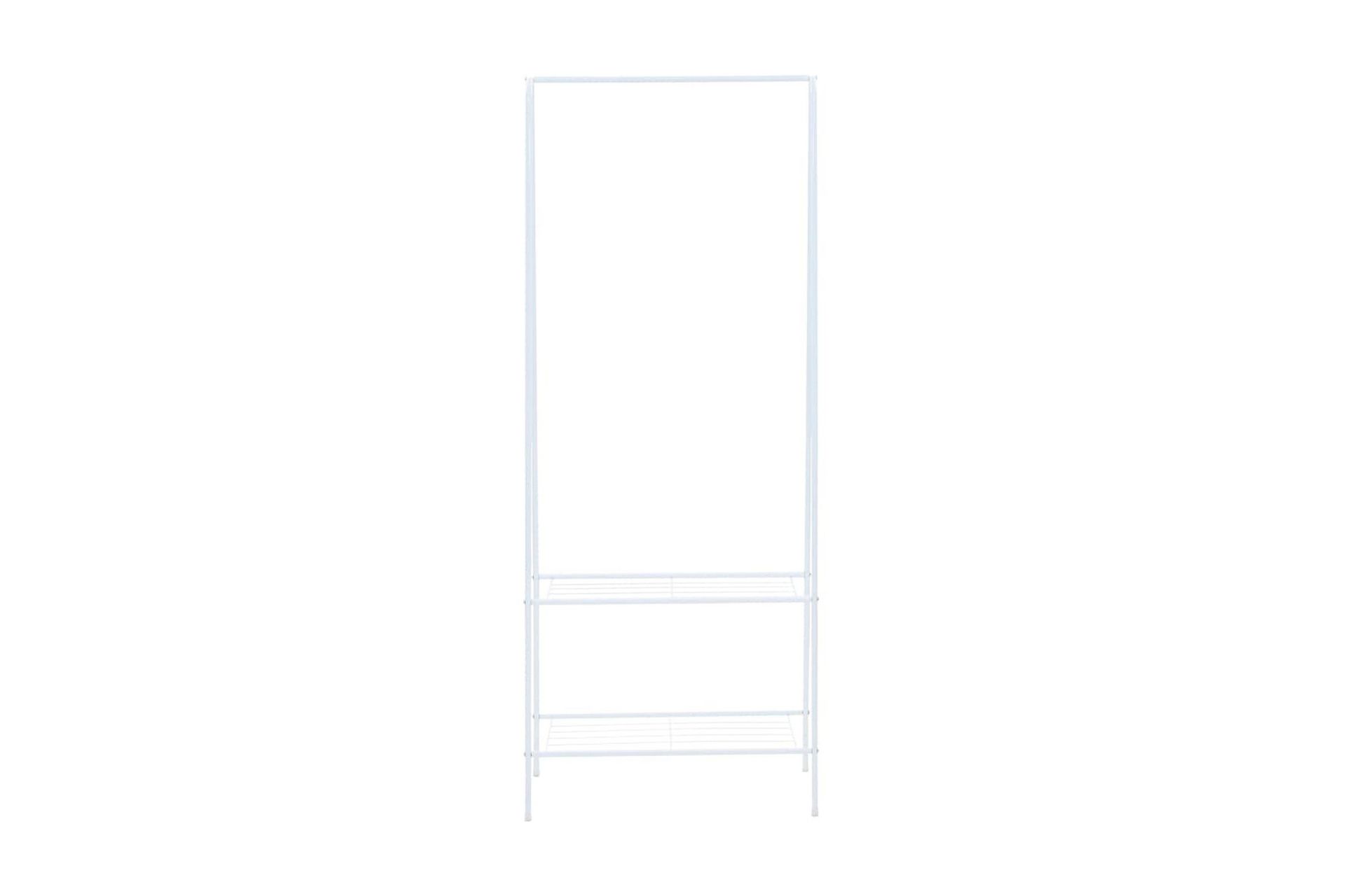 Klesstativ 59x35x150 cm hvit - Oppbevaring - Klesoppbevaring - Stumtjener - Henge knagg