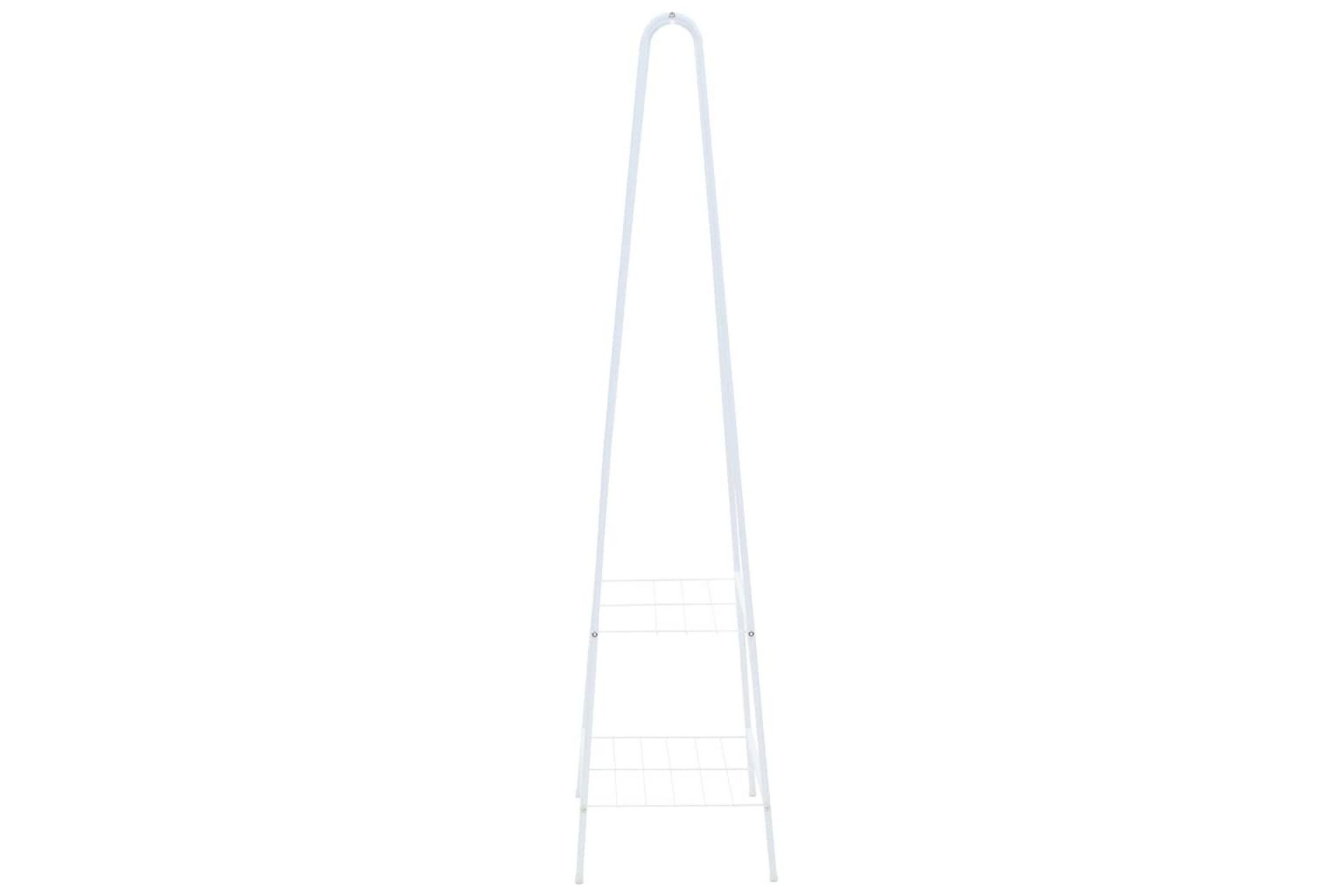 Klesstativ 59x35x150 cm hvit - Oppbevaring - Klesoppbevaring - Stumtjener - Henge knagg