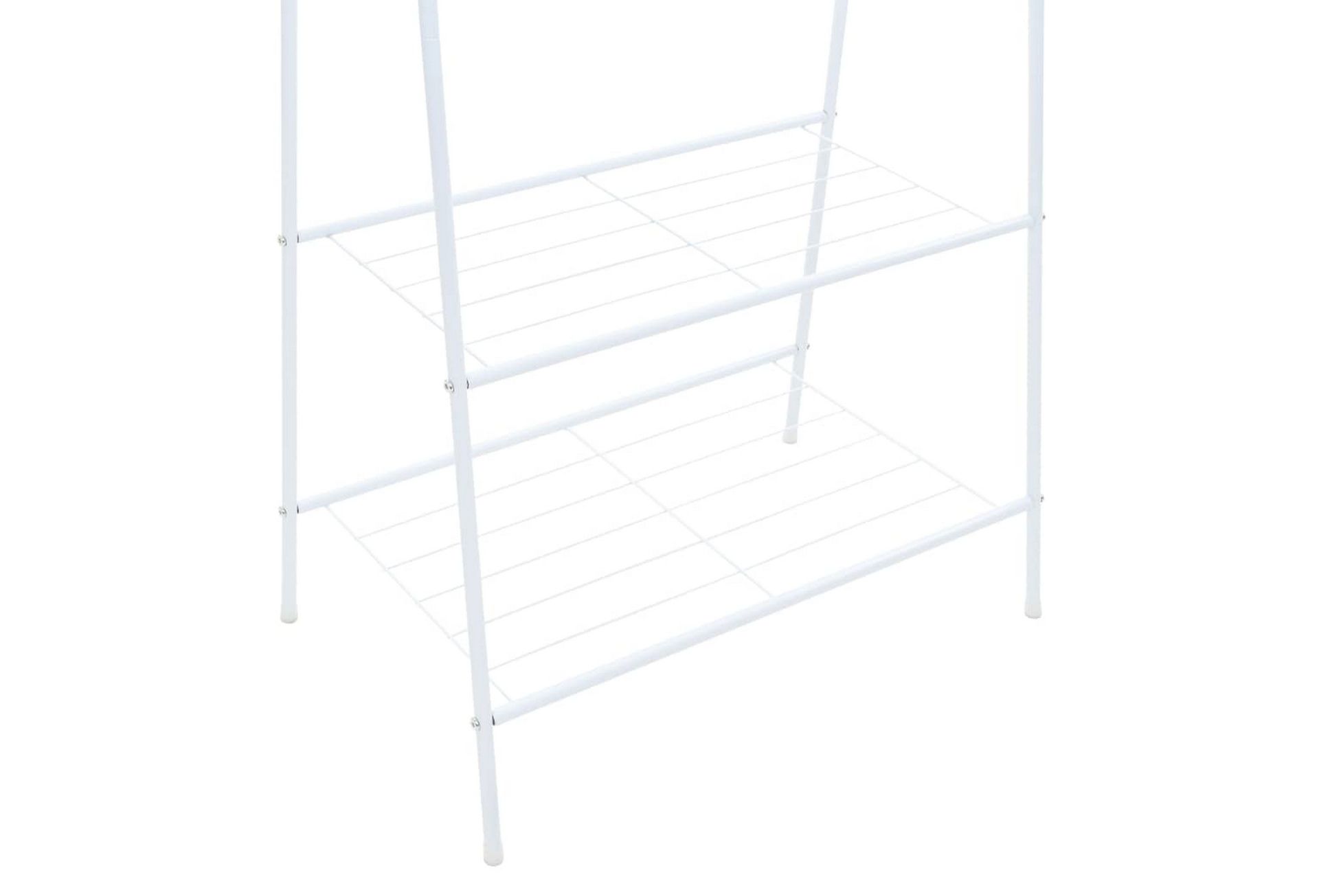 Klesstativ 59x35x150 cm hvit - Oppbevaring - Klesoppbevaring - Stumtjener - Henge knagg