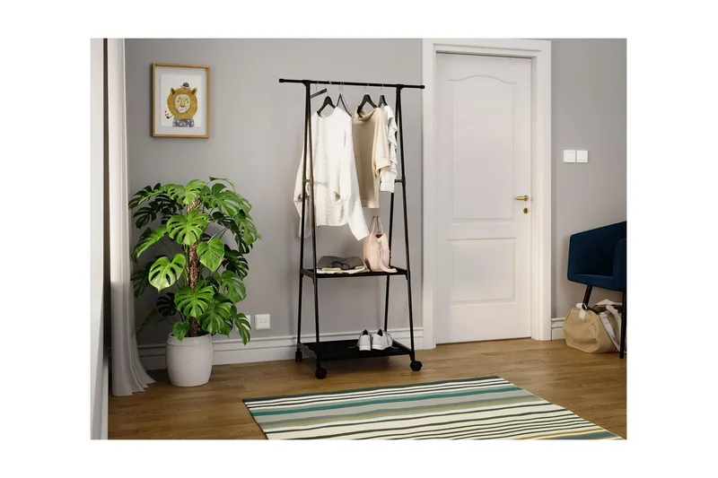 Klesstativ 85 cm - Svart - Oppbevaring - Klesoppbevaring - Stumtjener - Klesstativ