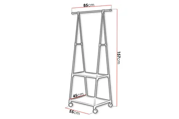 Klesstativ 85 cm - Svart - Oppbevaring - Klesoppbevaring - Stumtjener - Klesstativ