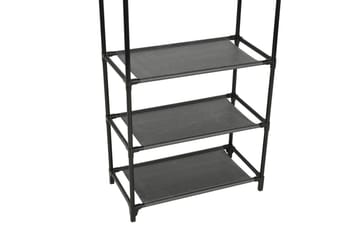 Klesstativ stål og ikke-vevd stoff 55x28,5x175 cm svart - Oppbevaring - Klesoppbevaring - Stumtjener - Henge knagg