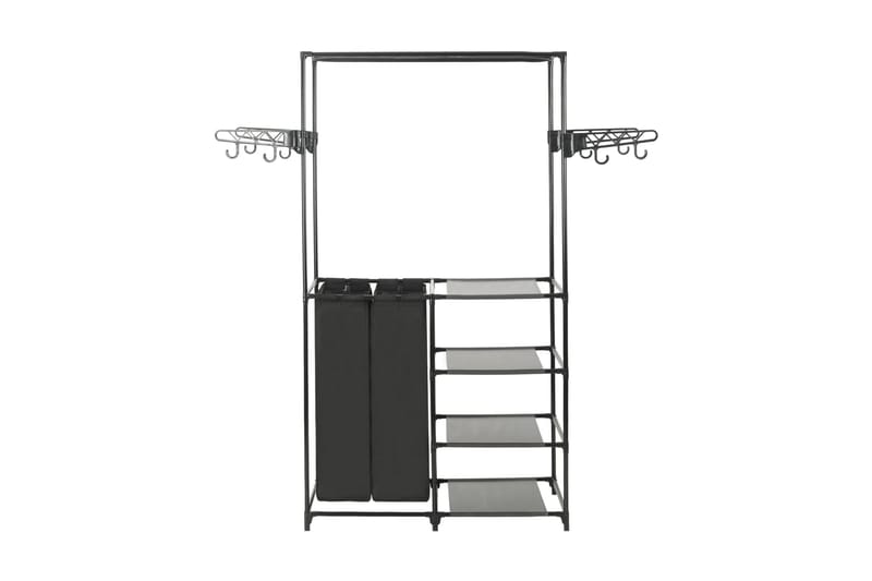 Klesstativ stål og ikke-vevd stoff 87x44x158 cm svart - Oppbevaring - Klesoppbevaring - Stumtjener - Henge knagg