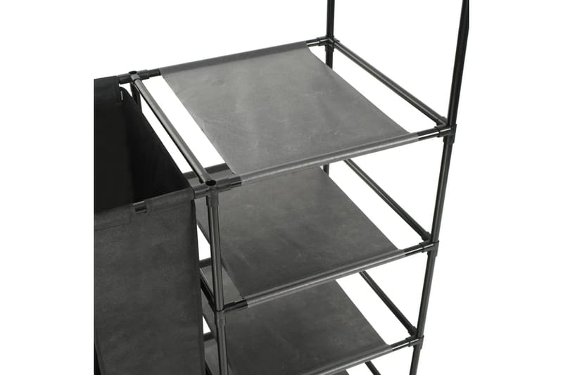 Klesstativ stål og ikke-vevd stoff 87x44x158 cm svart - Oppbevaring - Klesoppbevaring - Stumtjener - Henge knagg