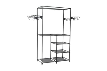 Klesstativ stål og ikke-vevd stoff 87x44x158 cm svart - Oppbevaring - Klesoppbevaring - Stumtjener - Henge knagg
