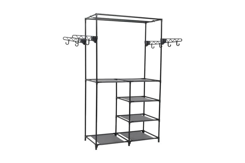 Klesstativ stål og ikke-vevd stoff 87x44x158 cm svart - Oppbevaring - Klesoppbevaring - Stumtjener - Henge knagg