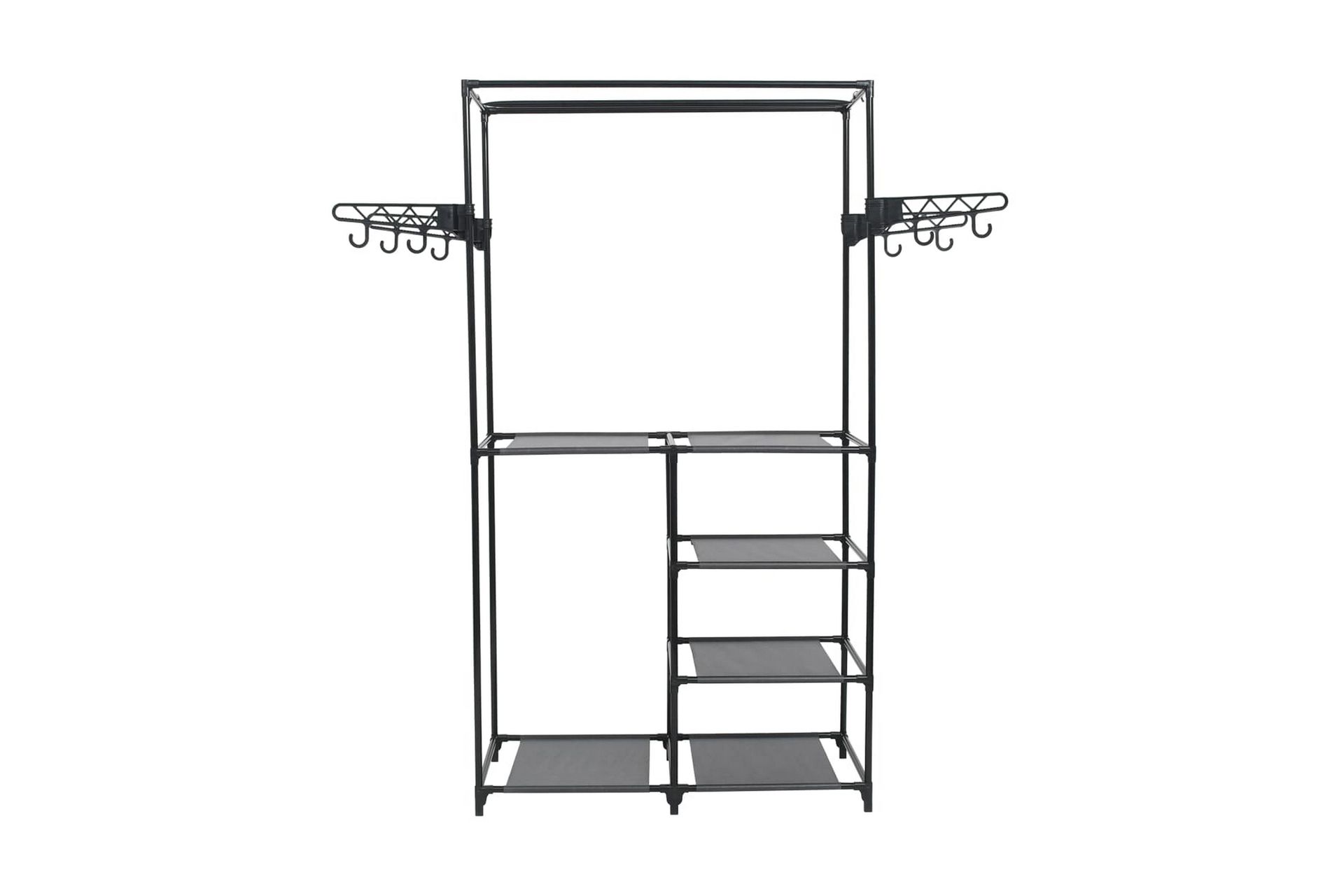 Klesstativ stål og ikke-vevd stoff 87x44x158 cm svart - Oppbevaring - Klesoppbevaring - Stumtjener - Henge knagg
